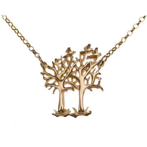Birds in the branches Necklace, silver
