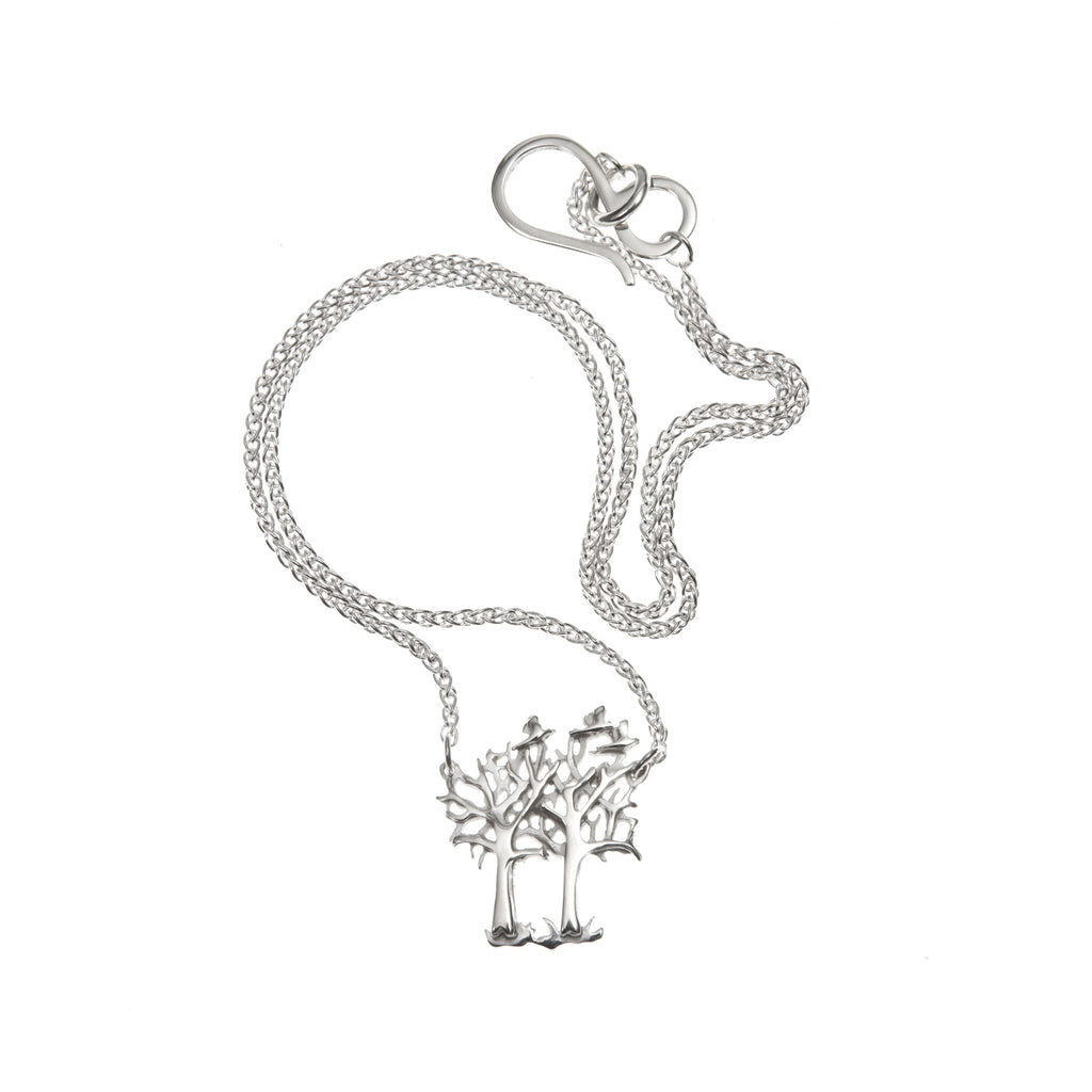 Birds in the branches Necklace, silver